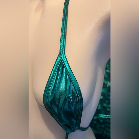 🆕 NWOT Green Slingshot Remix Exotic Dancewear Stripper Outfit Never Worn - Picture 4 of 4